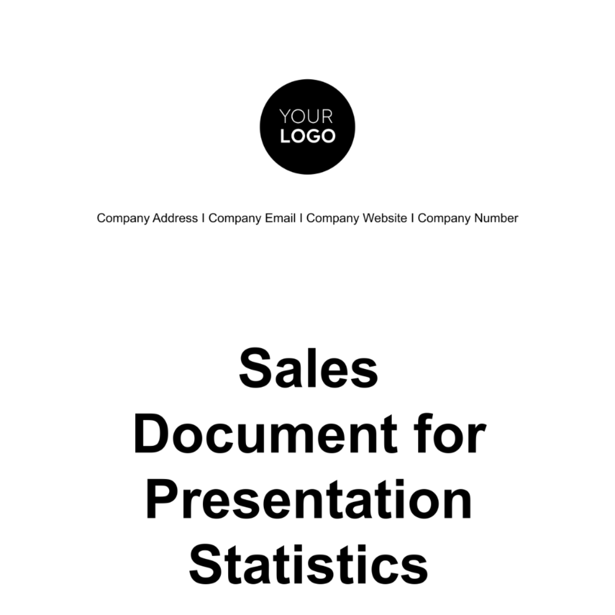 Free Sales Document for Presentation Statistics Template