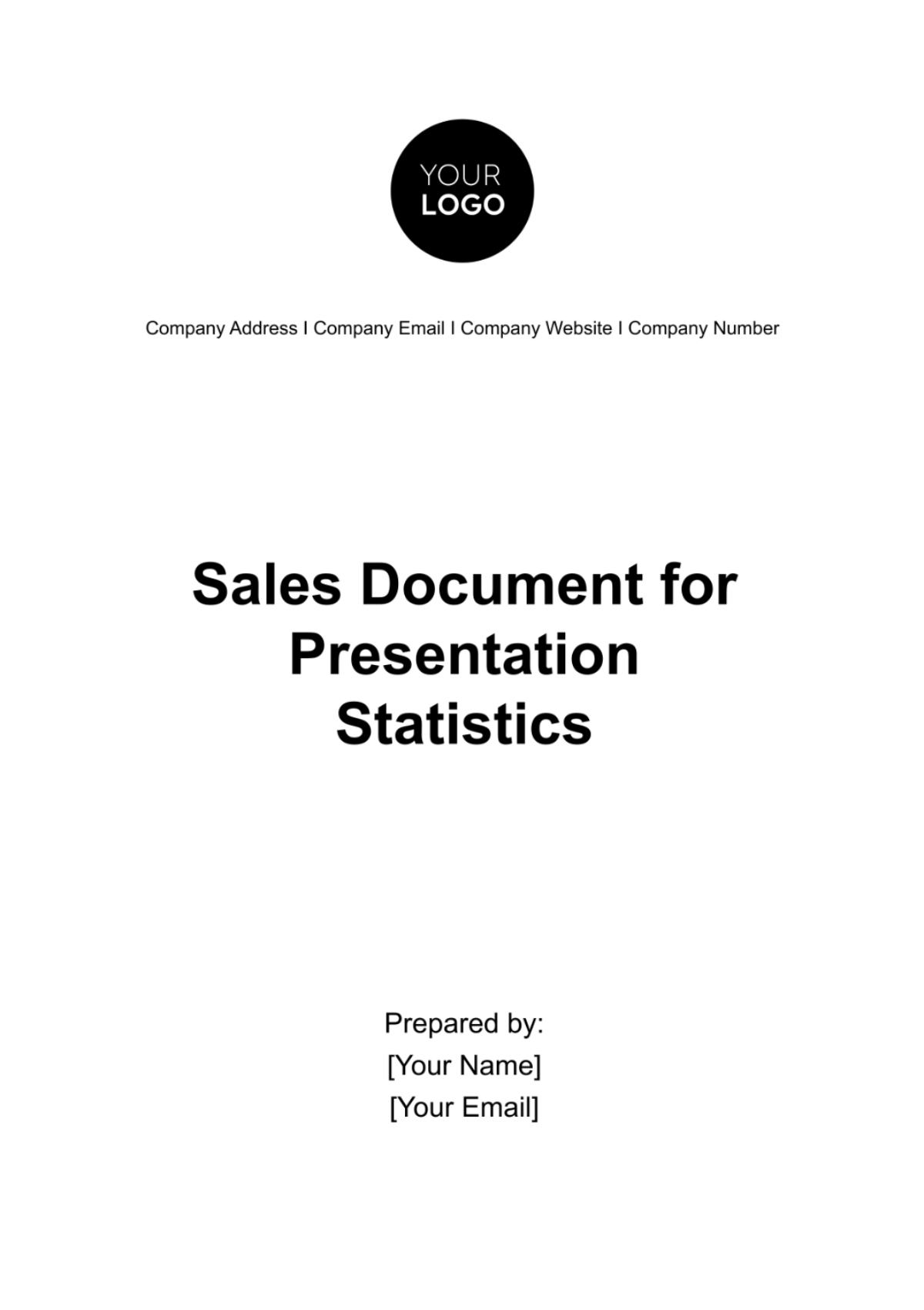 Sales Document for Presentation Statistics Template - Edit Online & Download