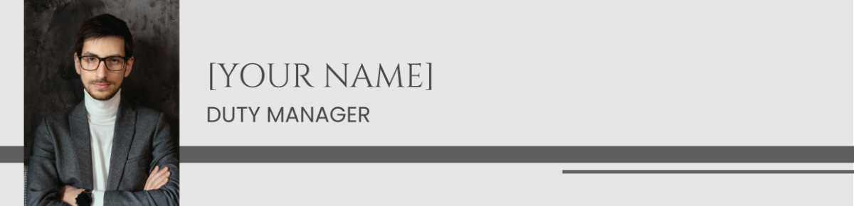 Duty Manager Cover Letter Header