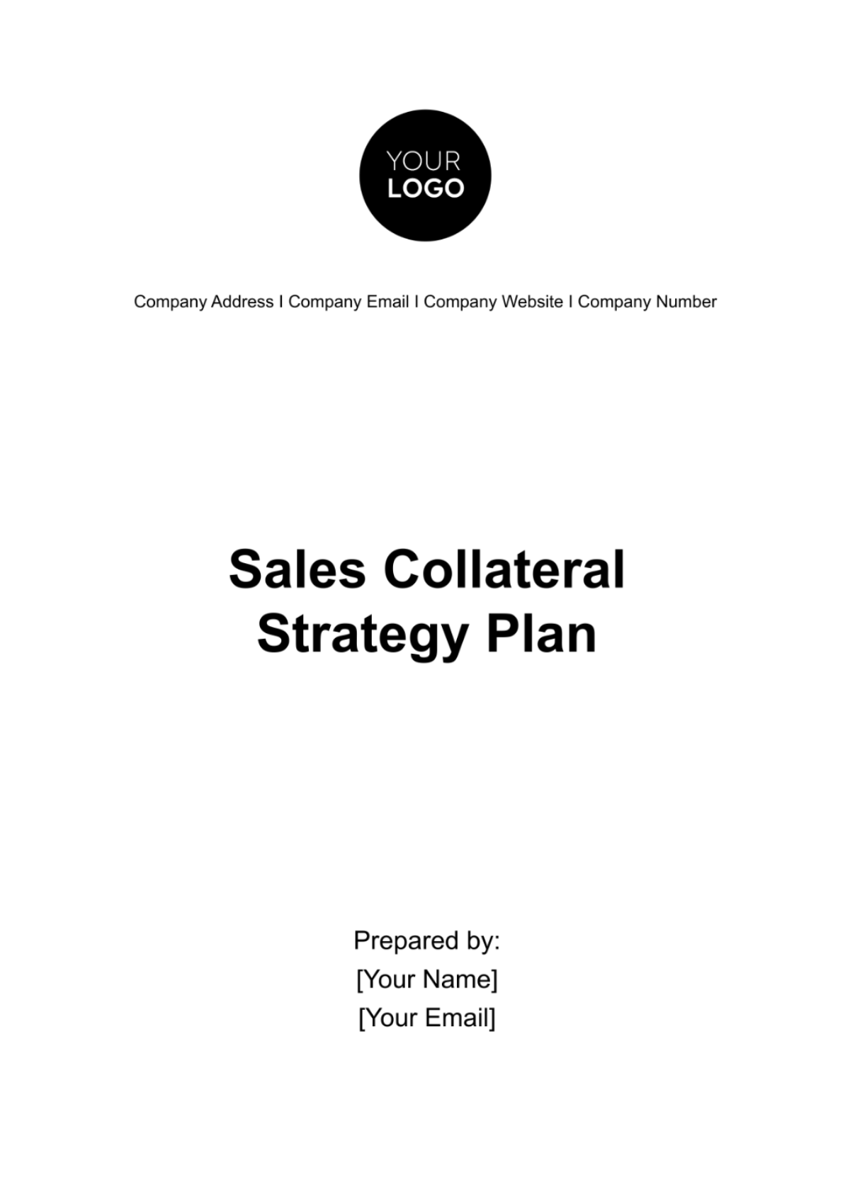 Sales Collateral Strategy Plan Template - Edit Online & Download