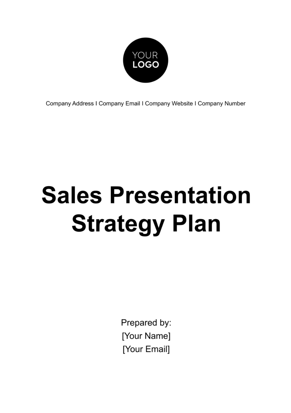 Sales Presentation Strategy Plan Template - Edit Online & Download