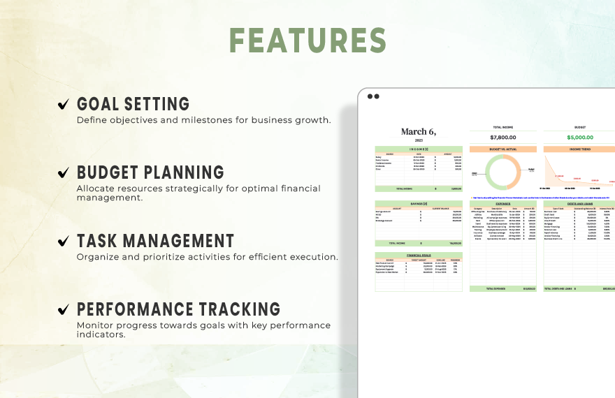 Planner for Small Business Template