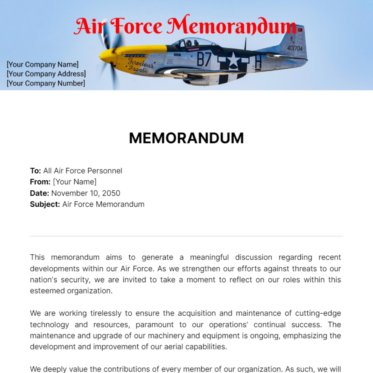 Air Force Memorandum - Edit Online & Download