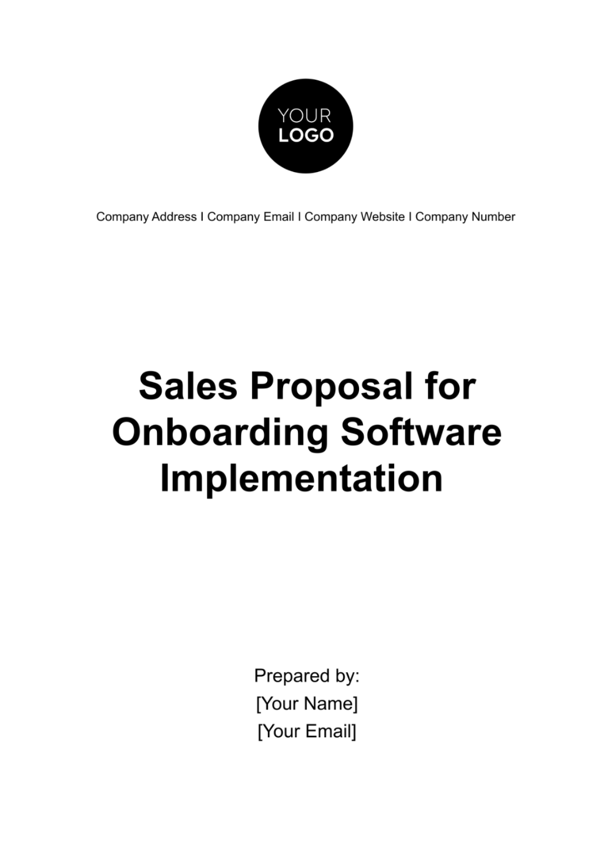 Sales Proposal for Onboarding Software Implementation Template - Edit Online & Download