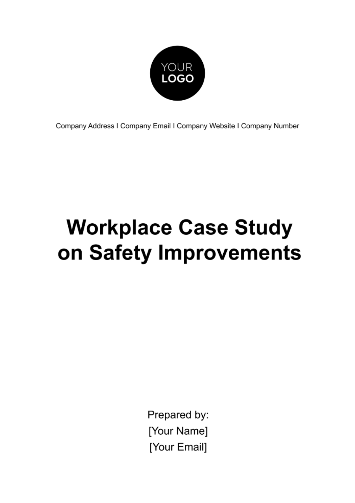 Workplace Case Study on Safety Improvements Template