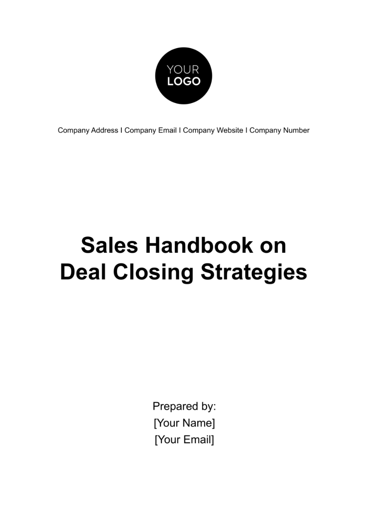 Sales Handbook on Deal Closing Strategies Template - Edit Online & Download