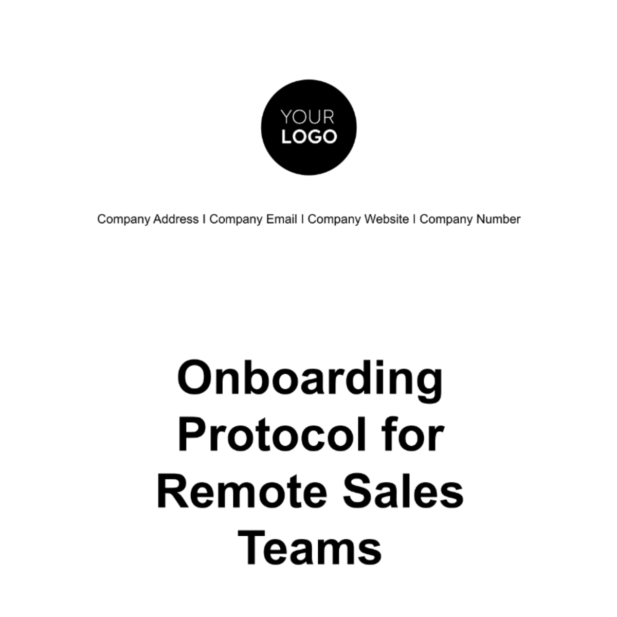Free Onboarding Protocol for Remote Sales Teams Template