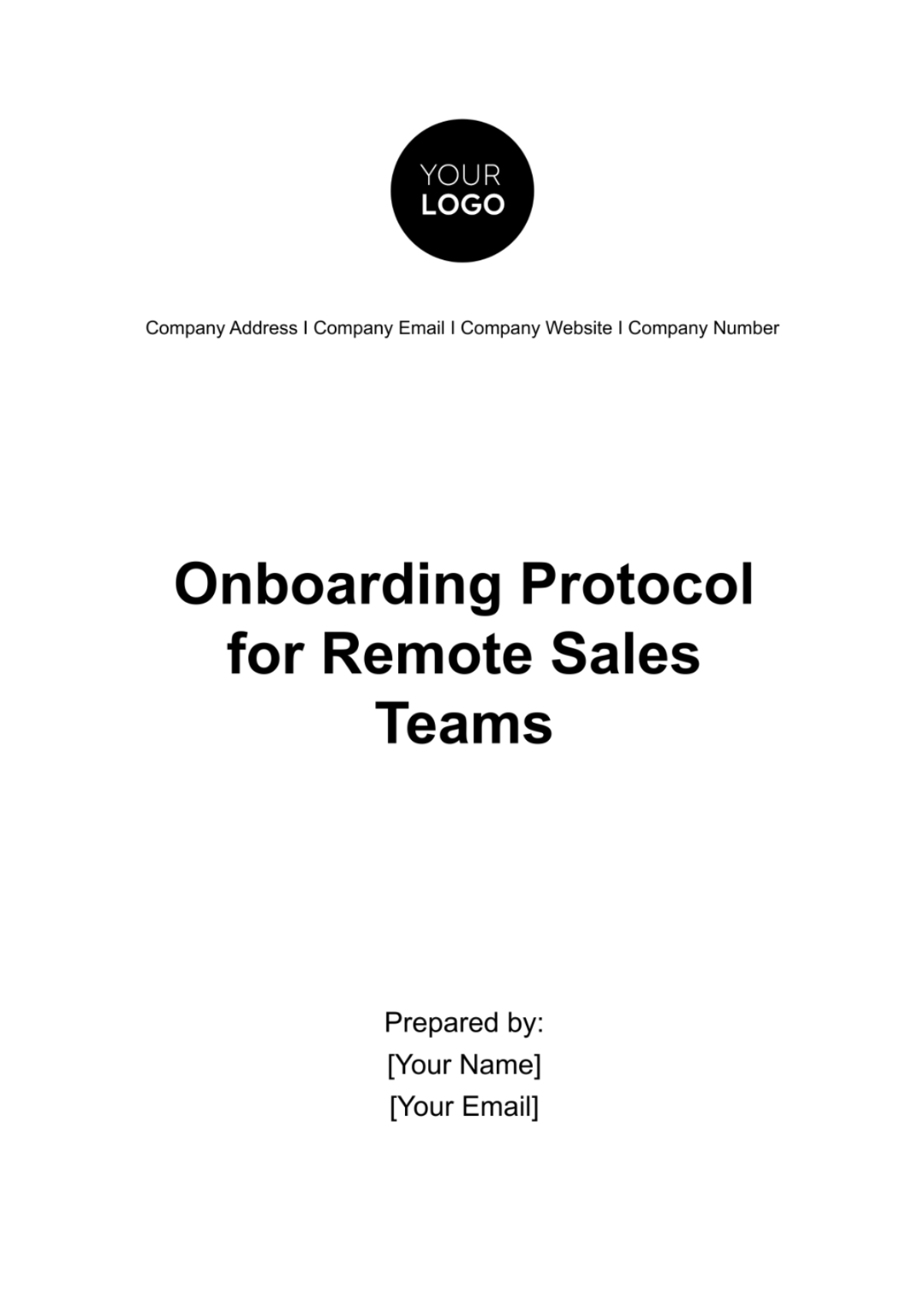 Onboarding Protocol for Remote Sales Teams Template - Edit Online & Download