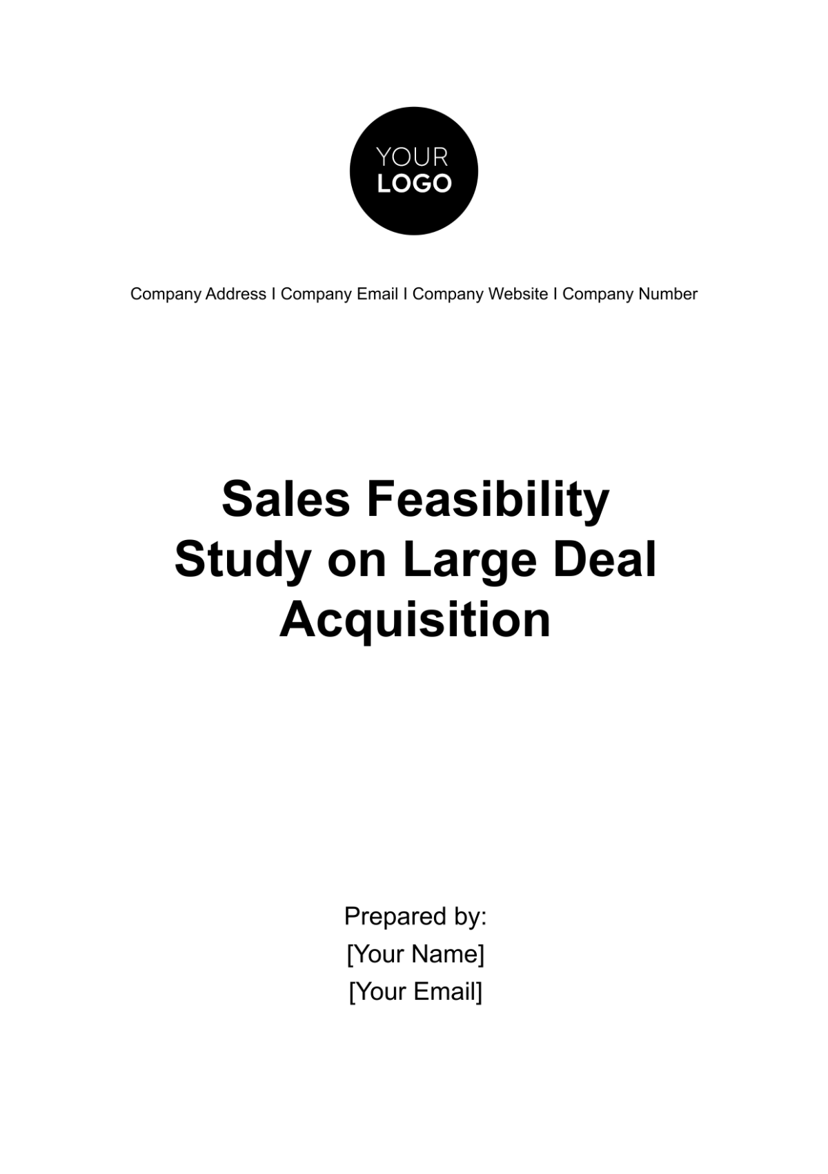 Sales Feasibility Study on Large Deal Acquisition Template