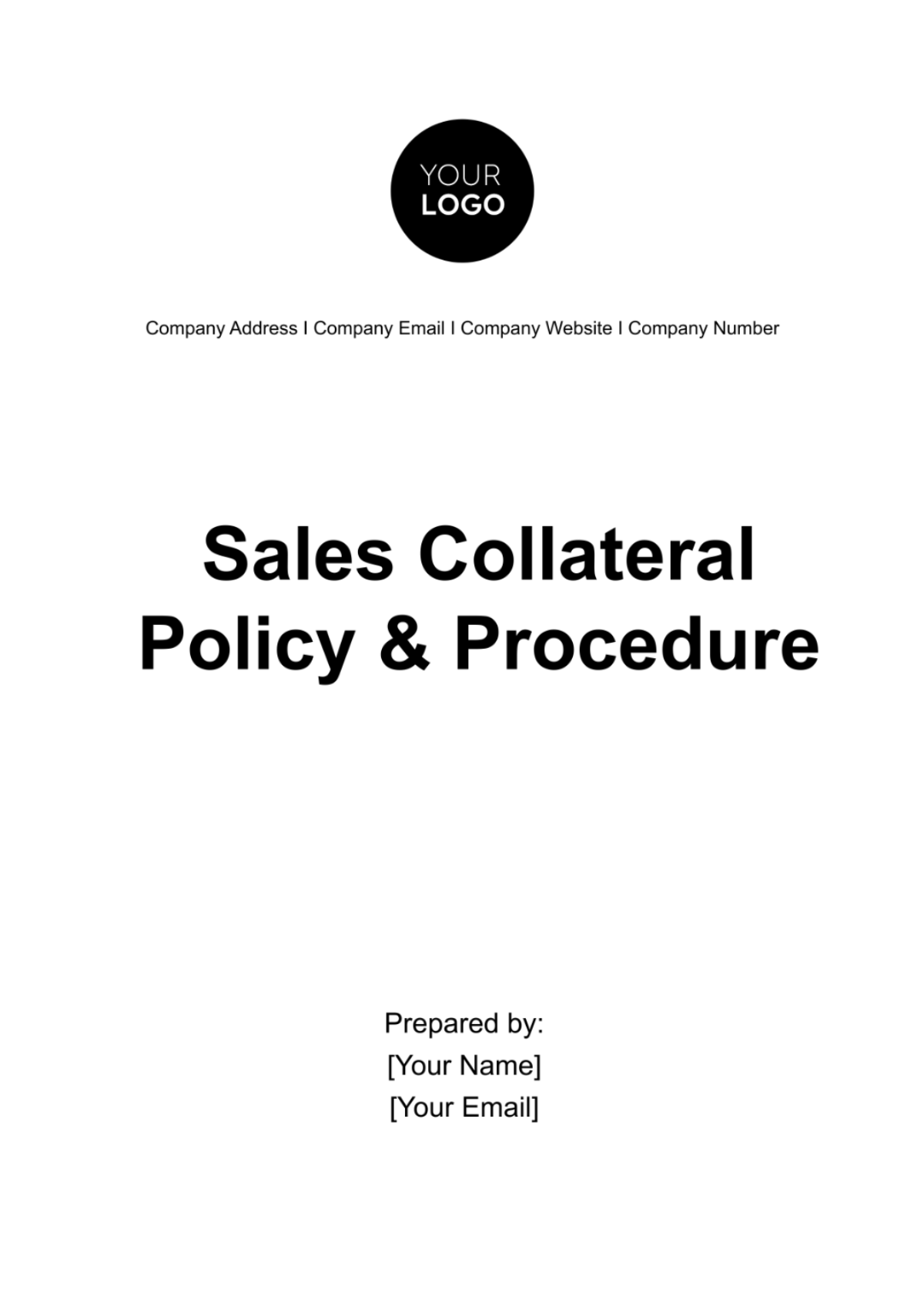 Free Sales Collateral Policy & Procedure Template - Edit Online ...