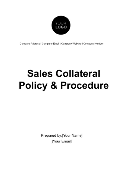 Free Sales Collateral Policy & Procedure Template to Edit Online