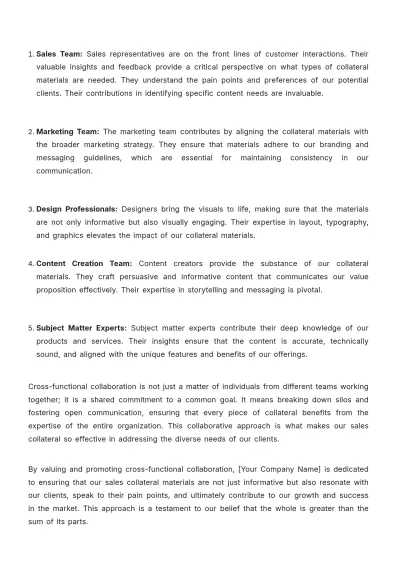 Free Sales Collateral Policy & Procedure Template to Edit Online