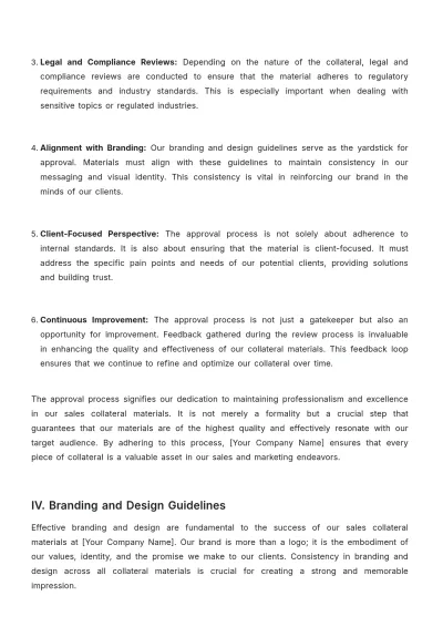 Free Sales Collateral Policy & Procedure Template to Edit Online