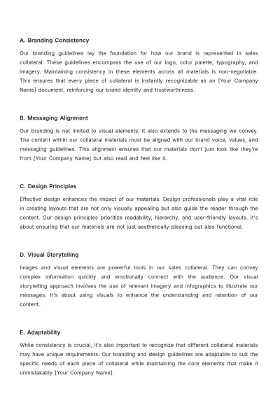 Free Sales Collateral Policy & Procedure Template to Edit Online