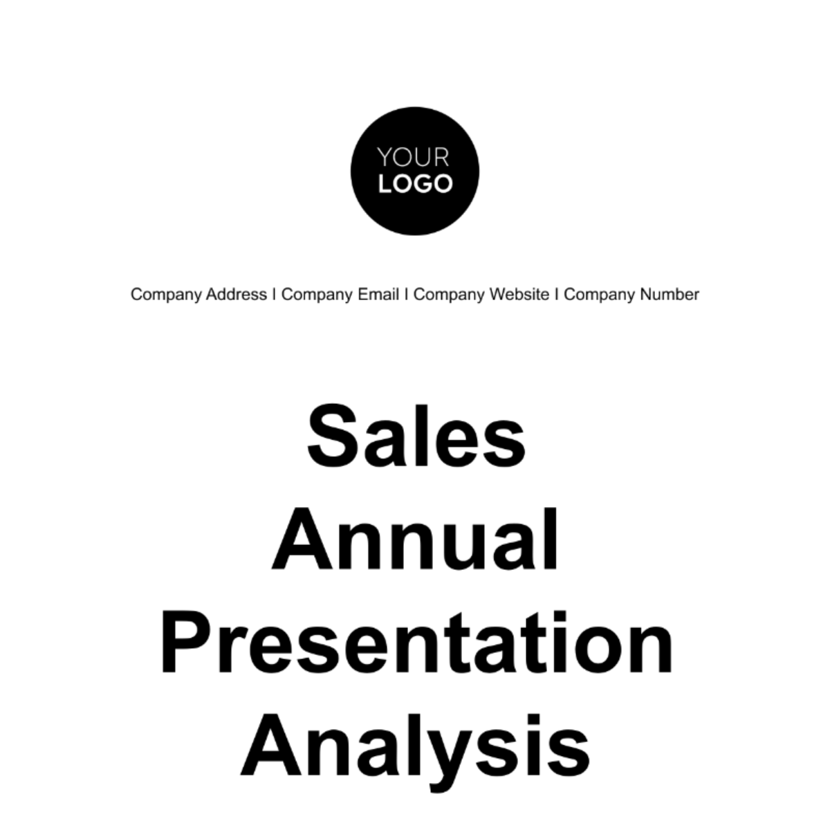 Free Sales Annual Presentation Analysis Template
