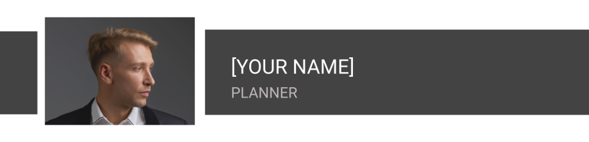 Planner Cover Letter Header
