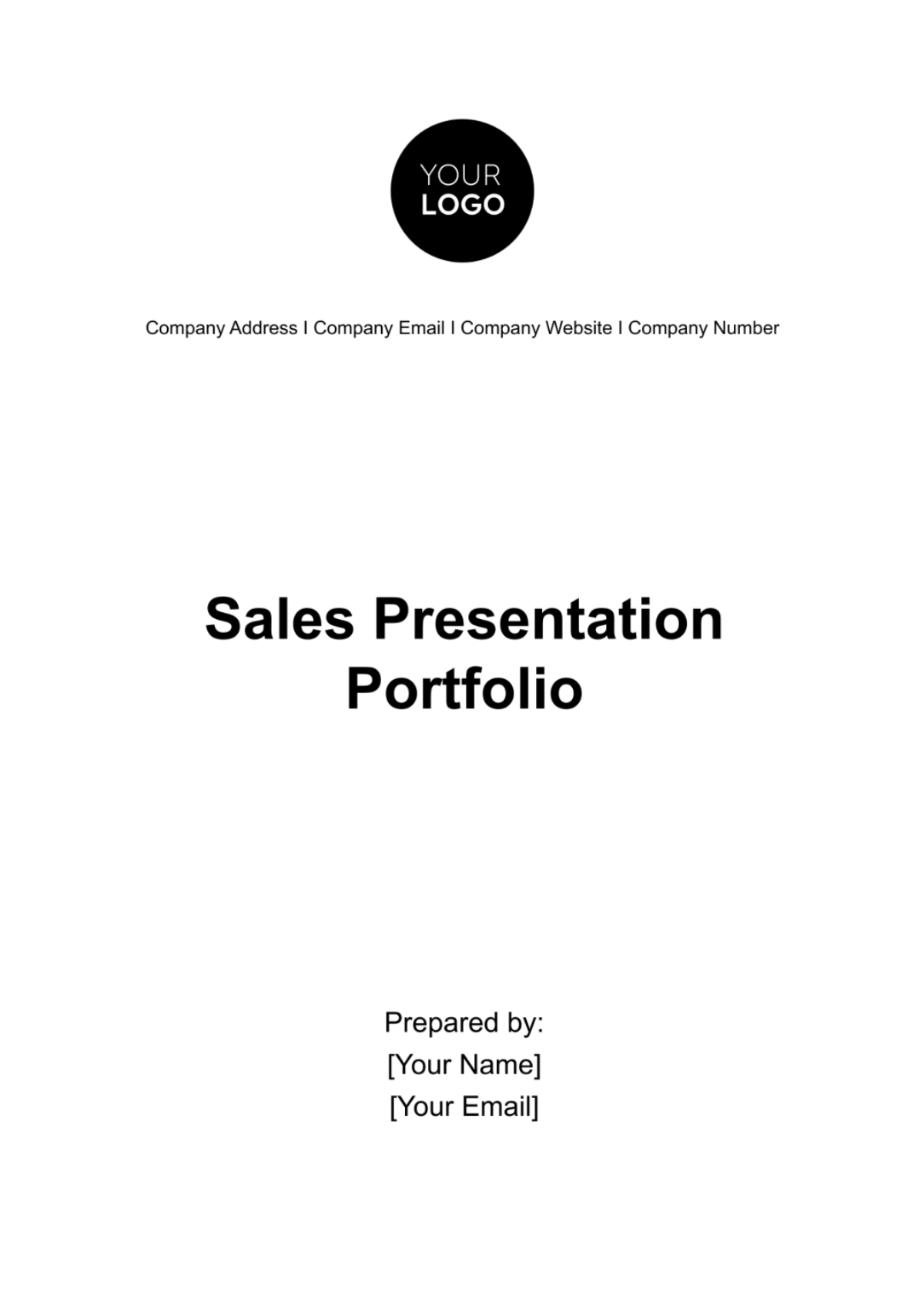 Sales Presentation Portfolio Template - Edit Online & Download