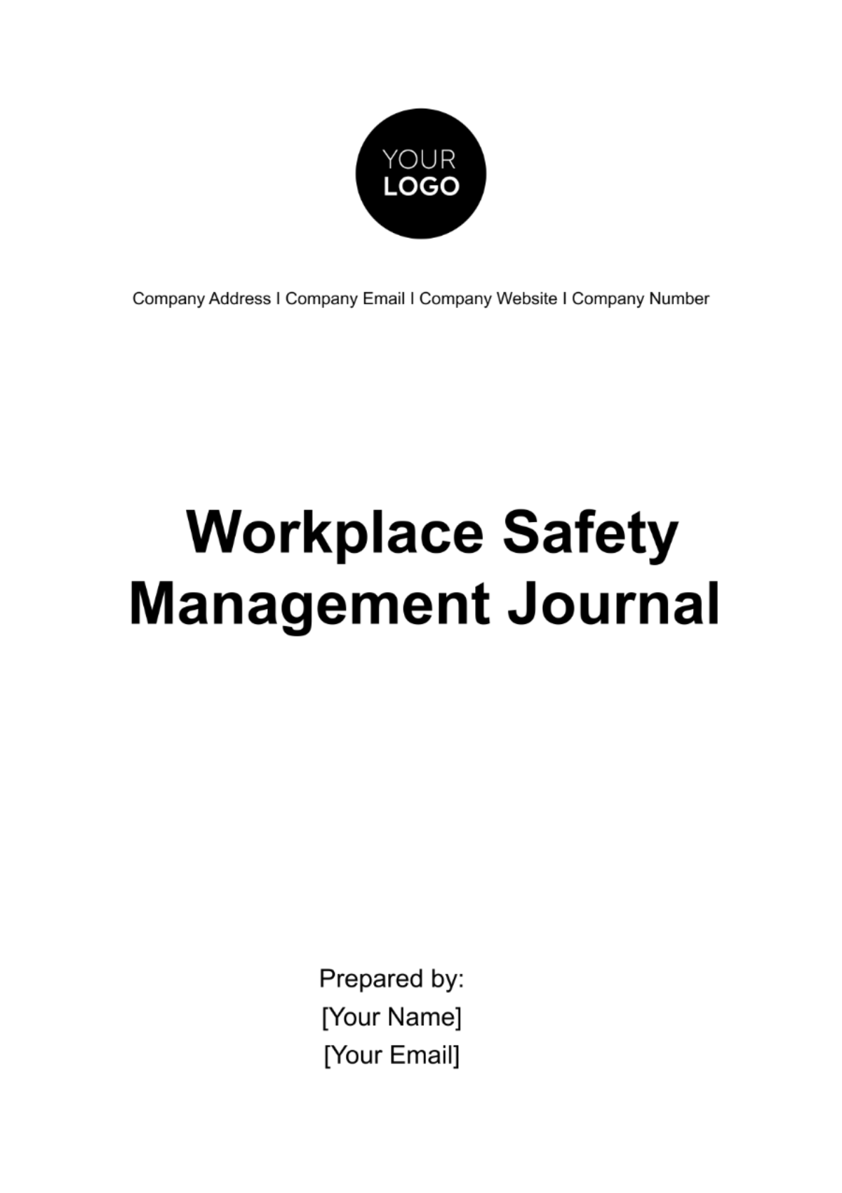 Workplace Safety Management Journal Template