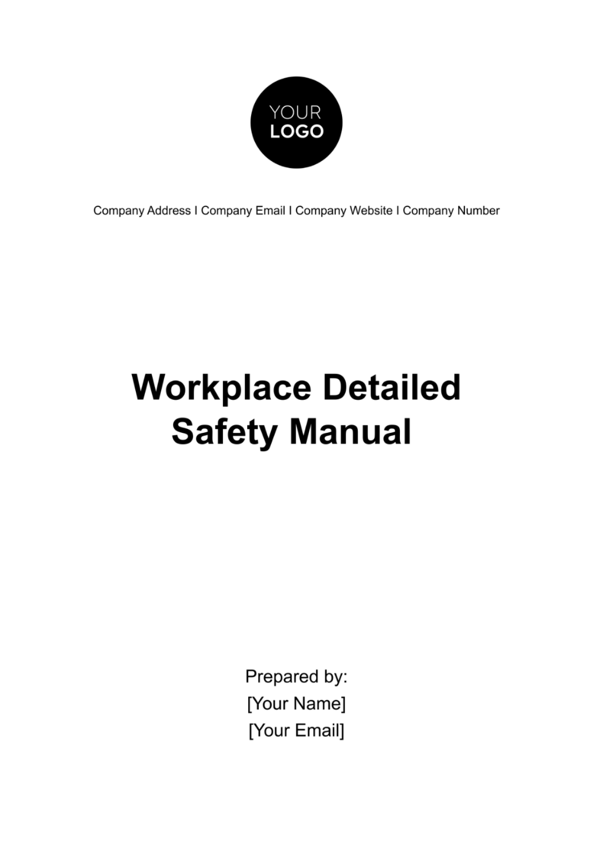 Free Workplace Detailed Safety Manual Template