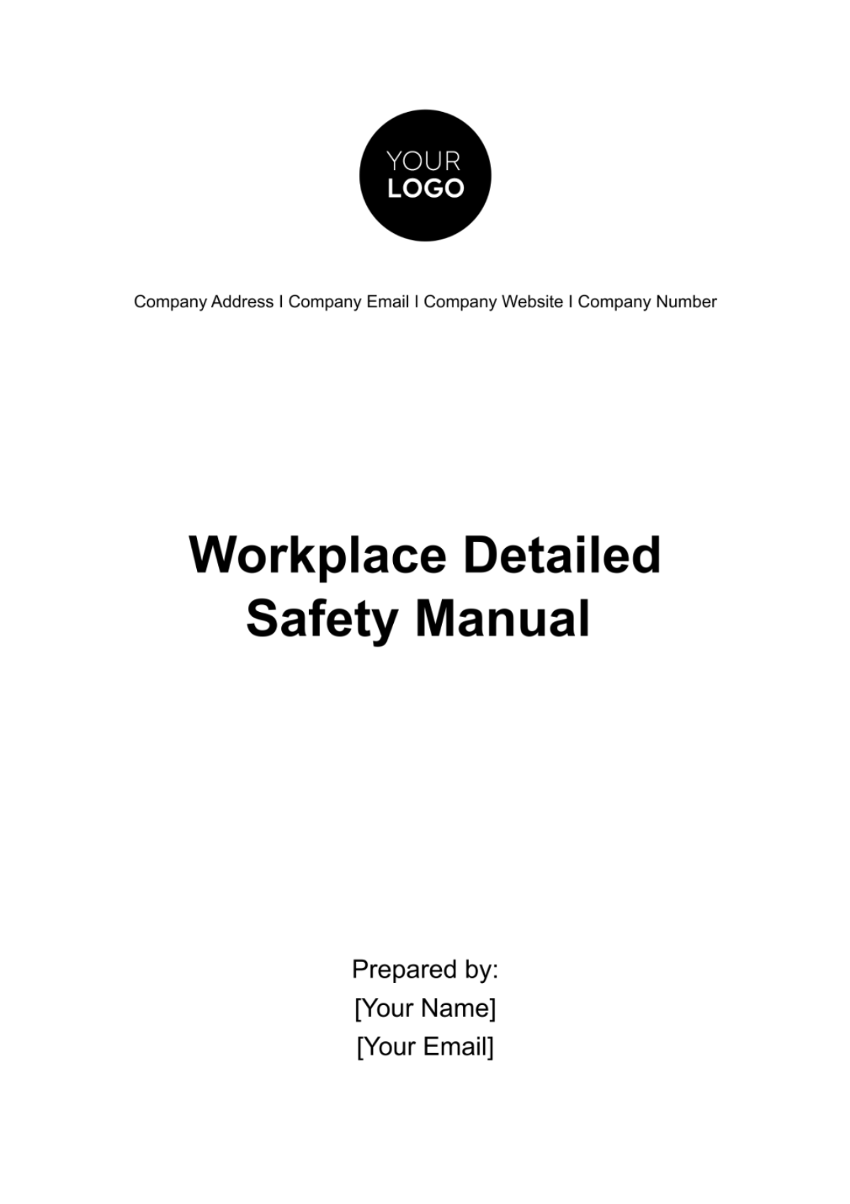 Workplace Detailed Safety Manual Template - Edit Online & Download