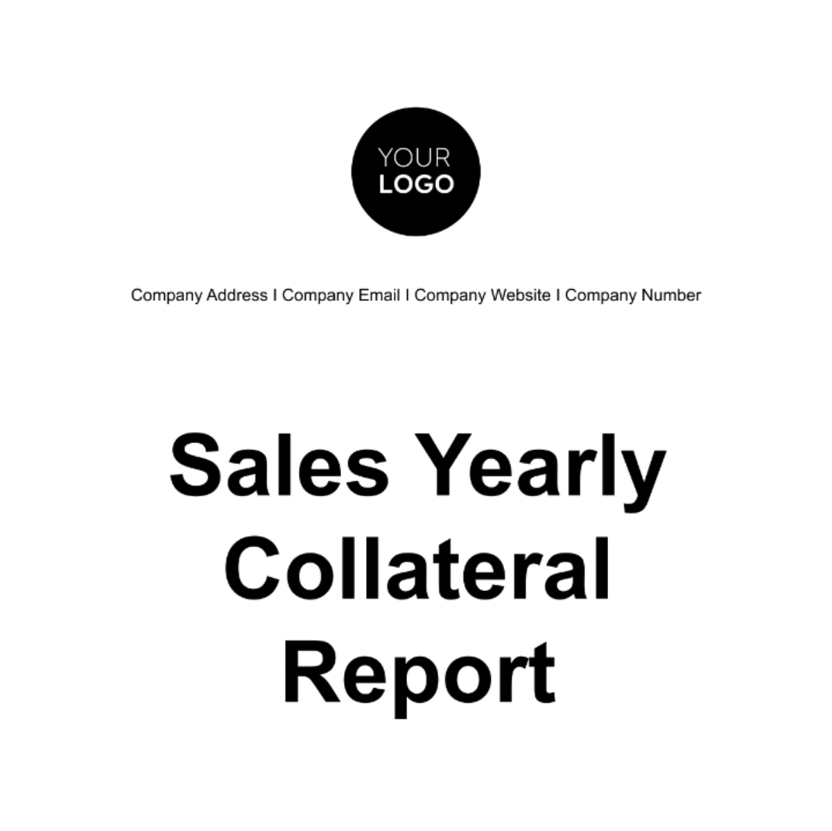 Sales Yearly Collateral Report Template