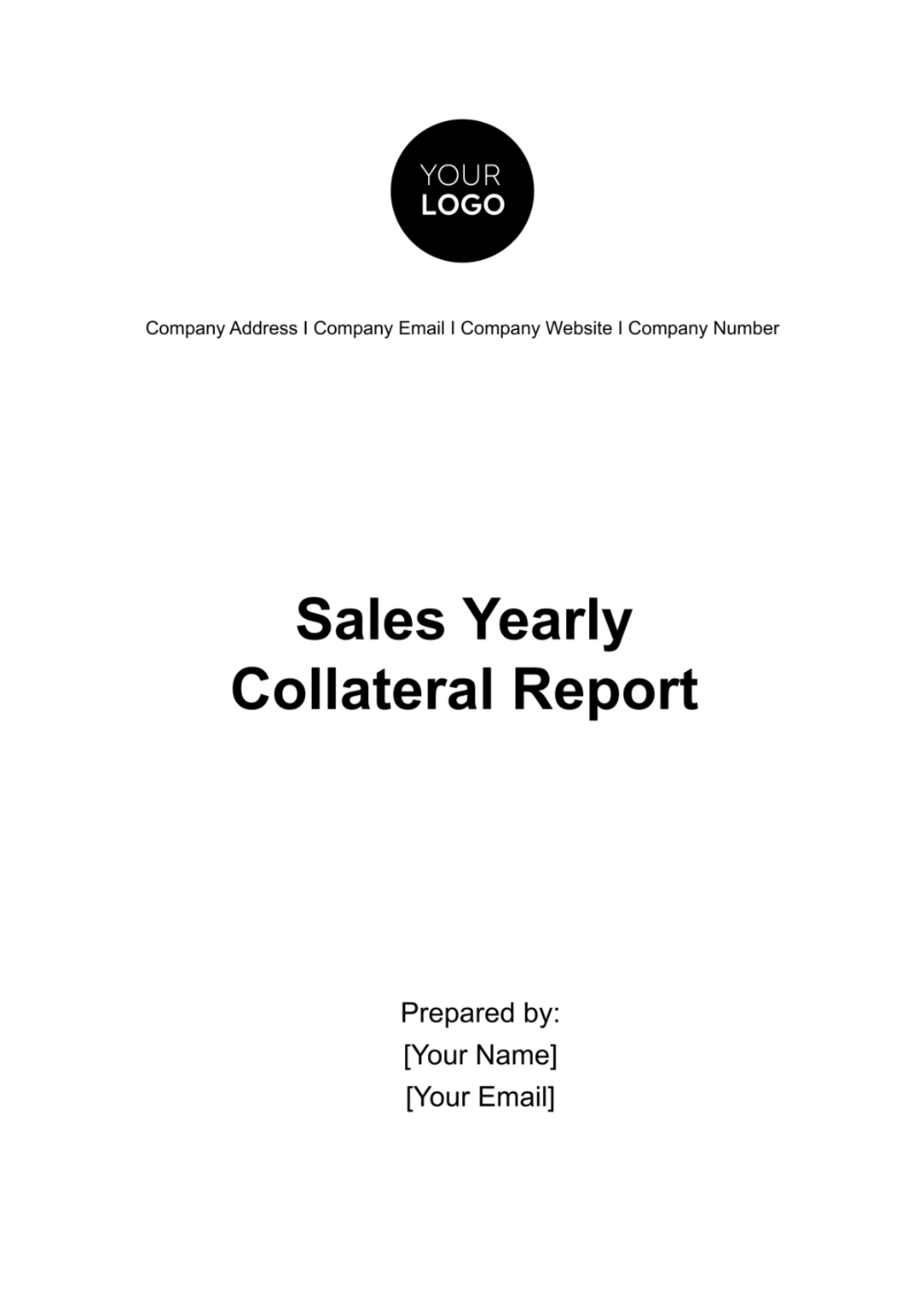 Sales Yearly Collateral Report Template - Edit Online & Download