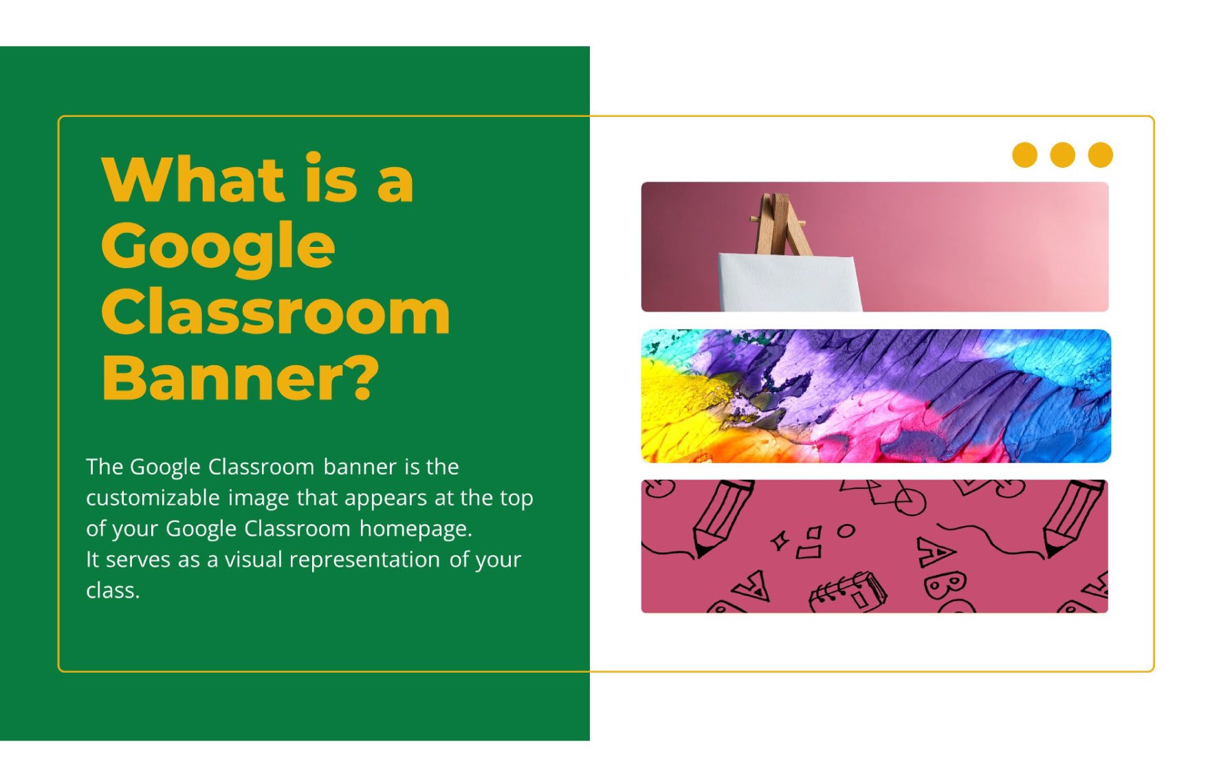 Google classroom Banner Template