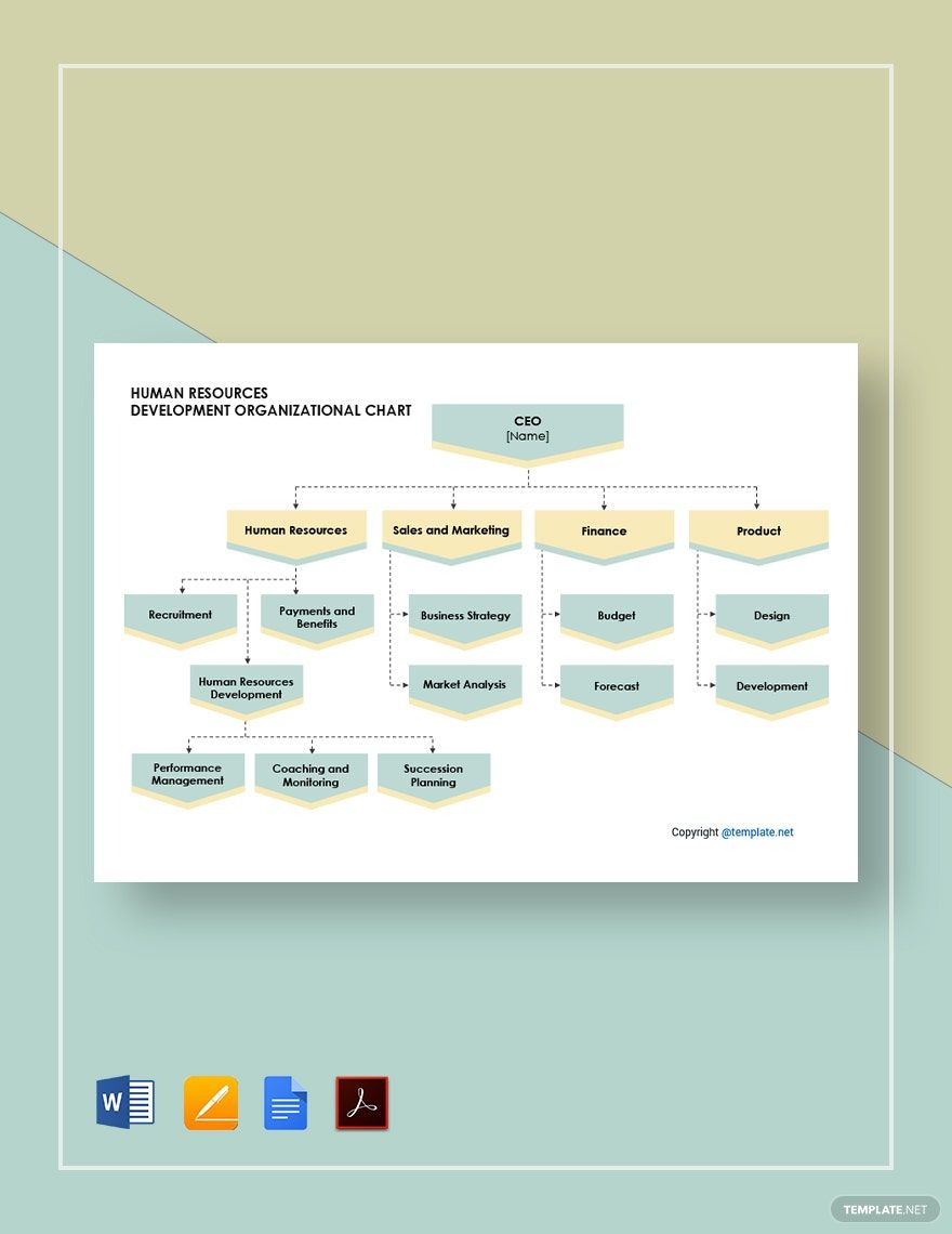 Human Resources Development Organizational Chart Template