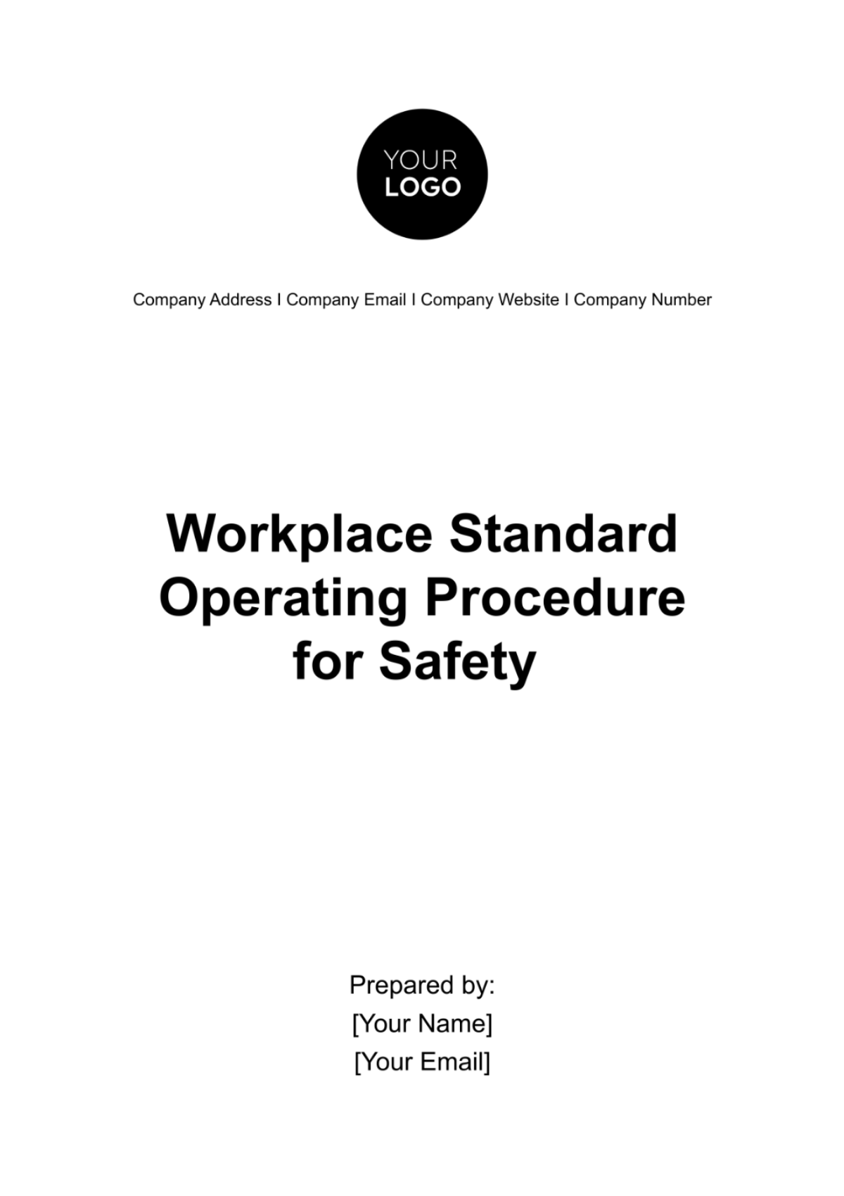 Workplace Standard Operating Procedure for Safety Template - Edit Online & Download