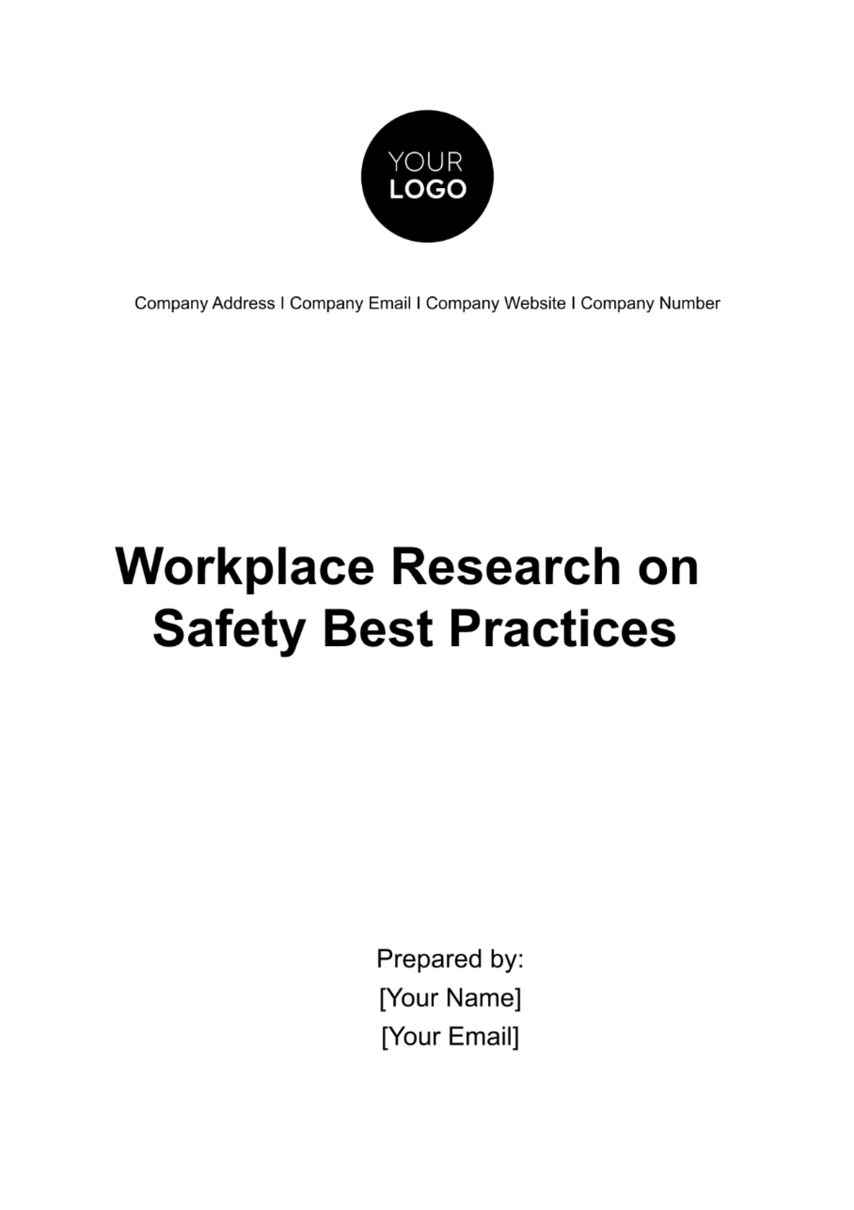 Free Workplace Research on Safety Best Practices Template