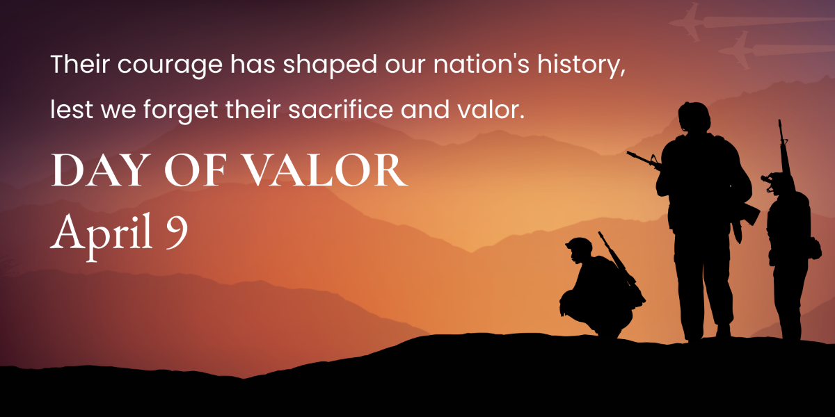 Free  Day of Valor  X Post Template