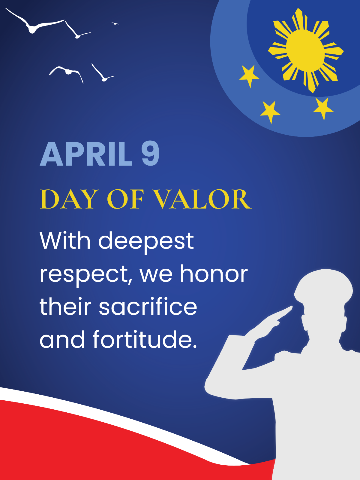 Free  Day of Valor  Threads Post Template