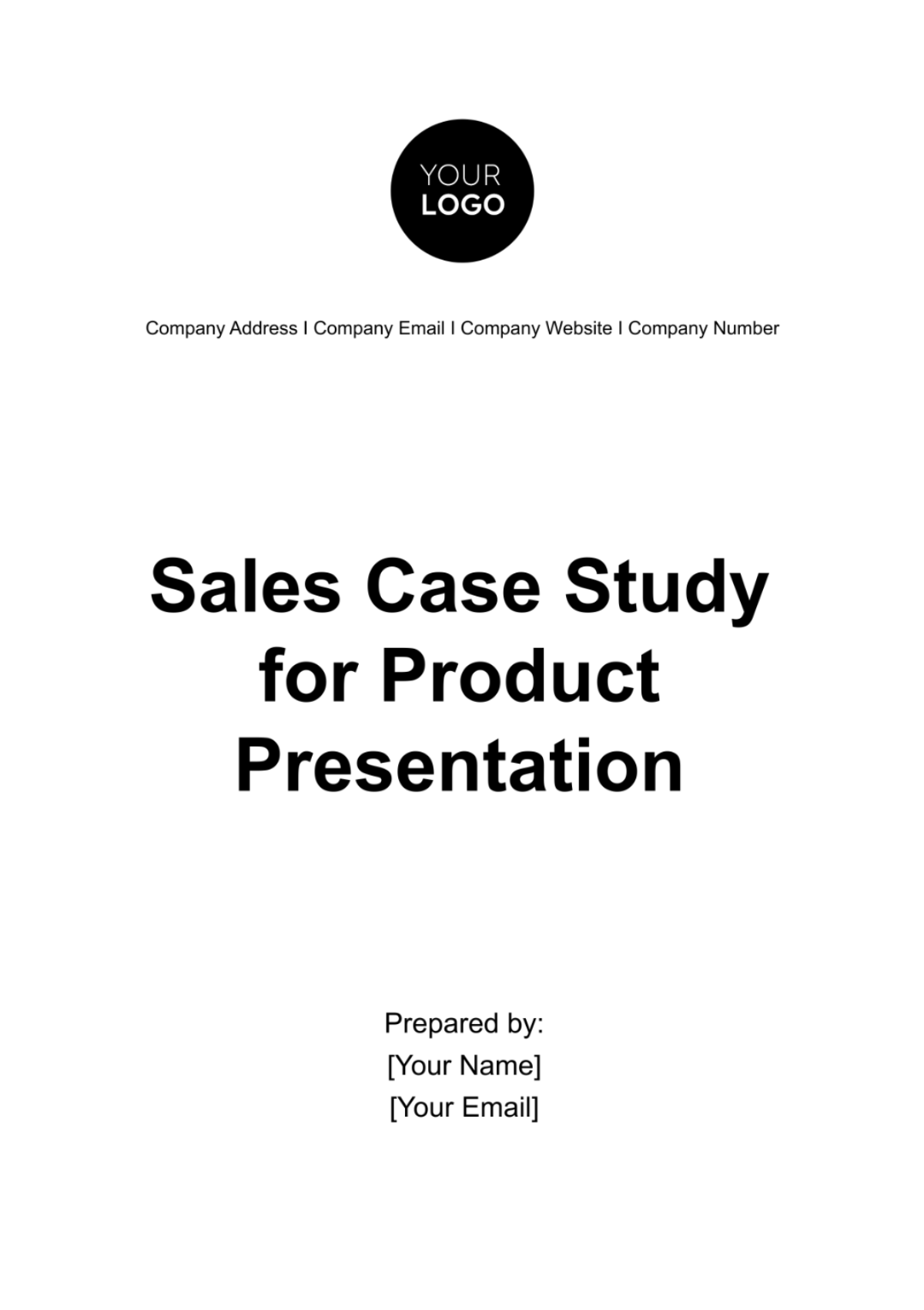 Sales Case Study for Product Presentation Template