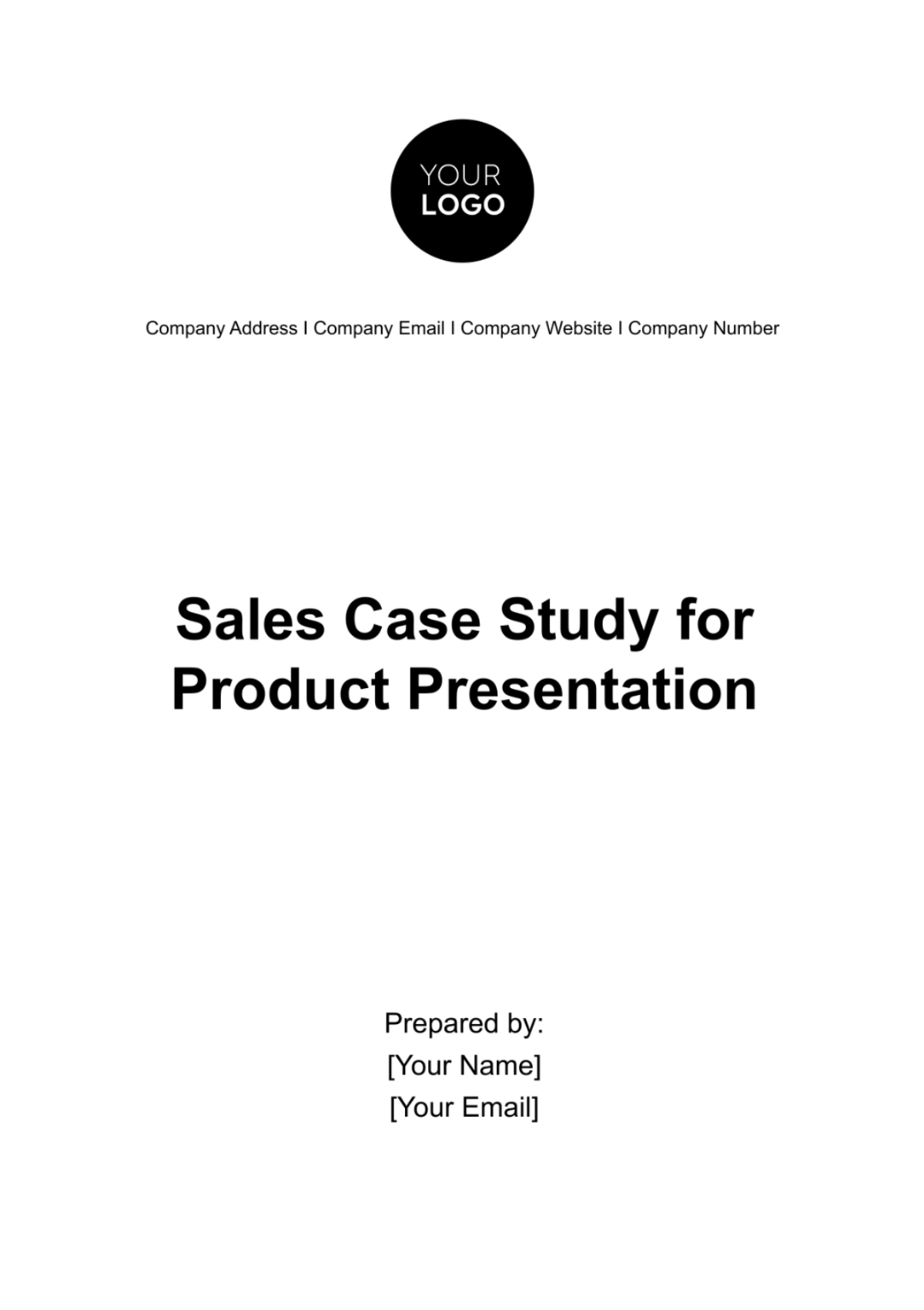 Sales Case Study for Product Presentation Template - Edit Online & Download