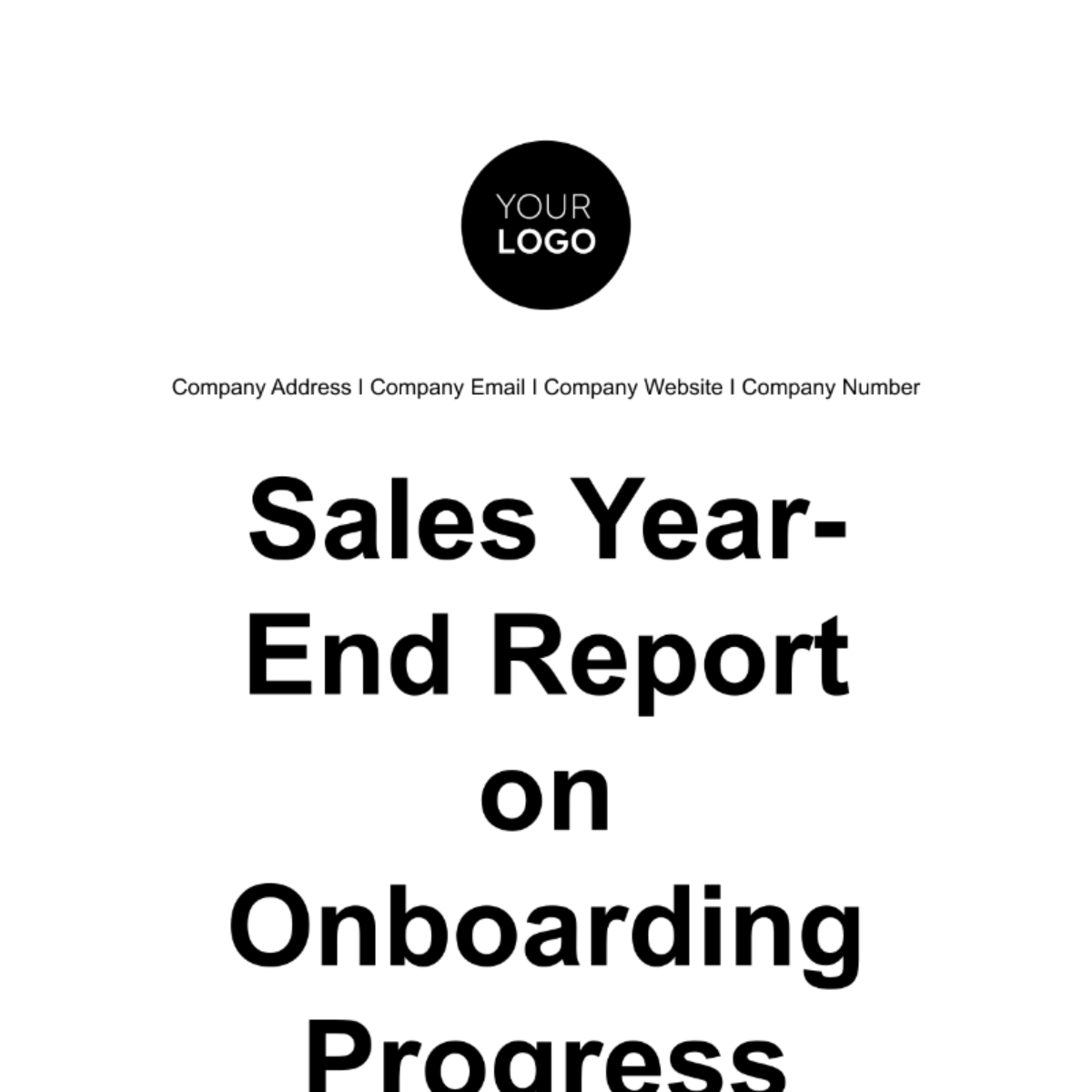 Free Sales Year-End Report on Onboarding Progress Template