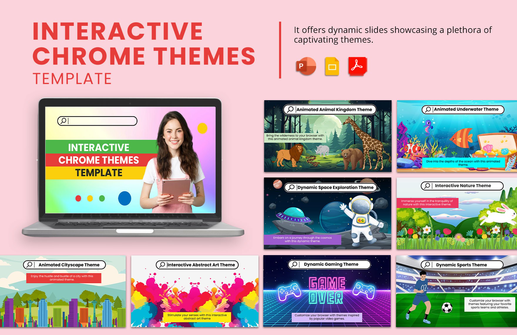 Interactive Chrome Themes Template in PDF, PowerPoint, Google Slides