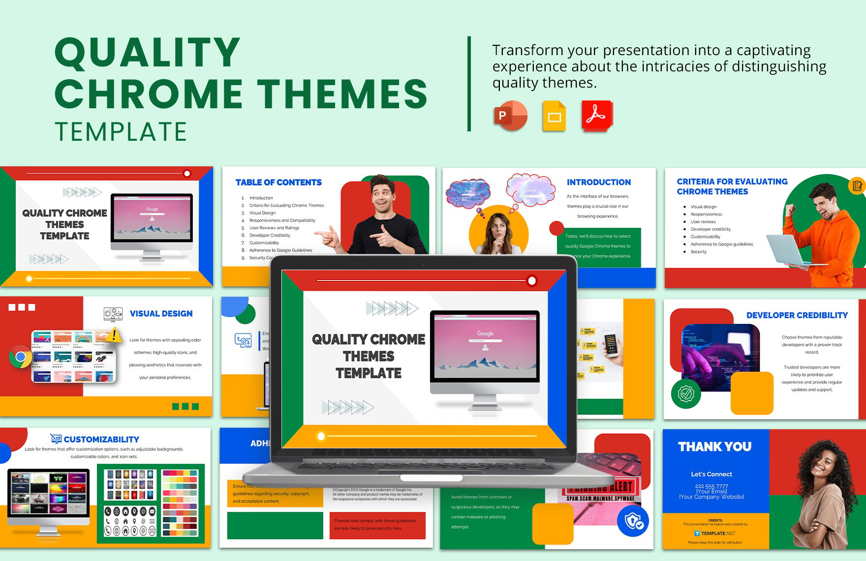 Quality Chrome Themes Template in PDF, PowerPoint, Google Slides