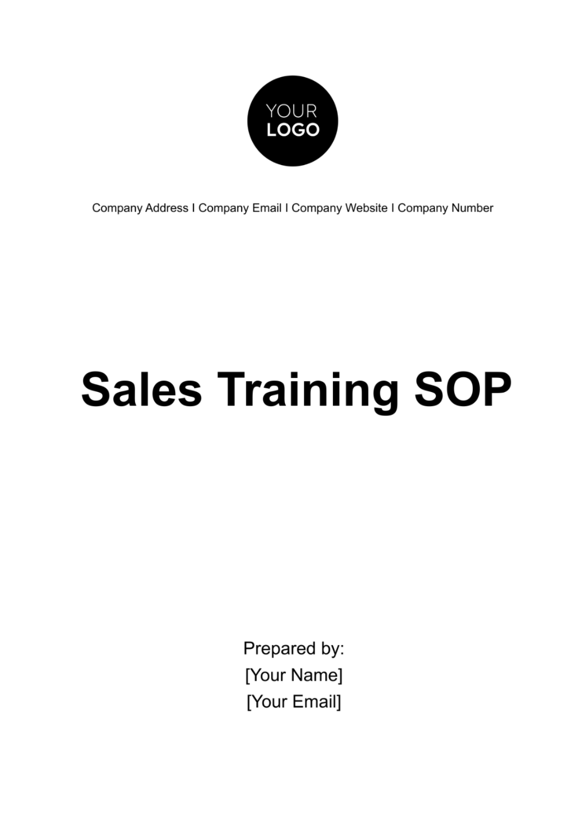 Sales Training SOP Template