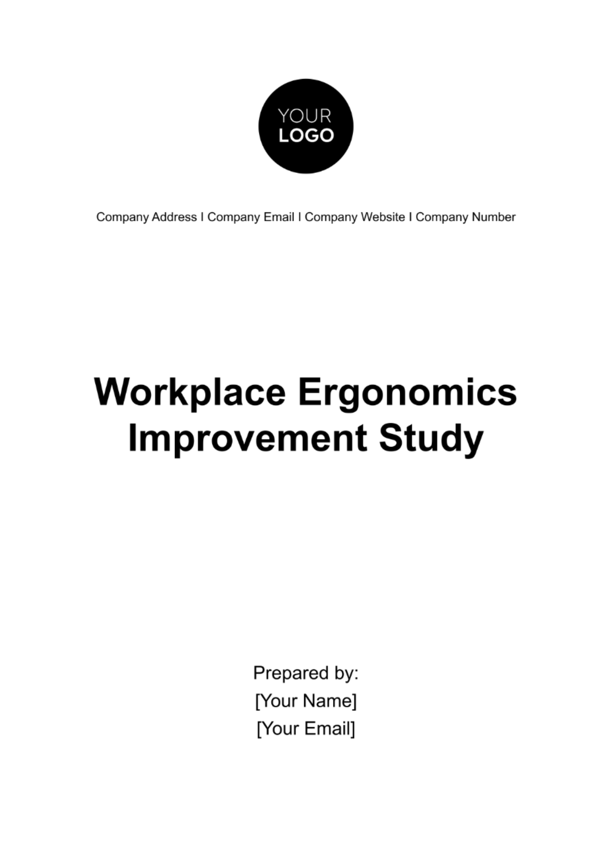 Free Workplace Ergonomics Improvement Study Template