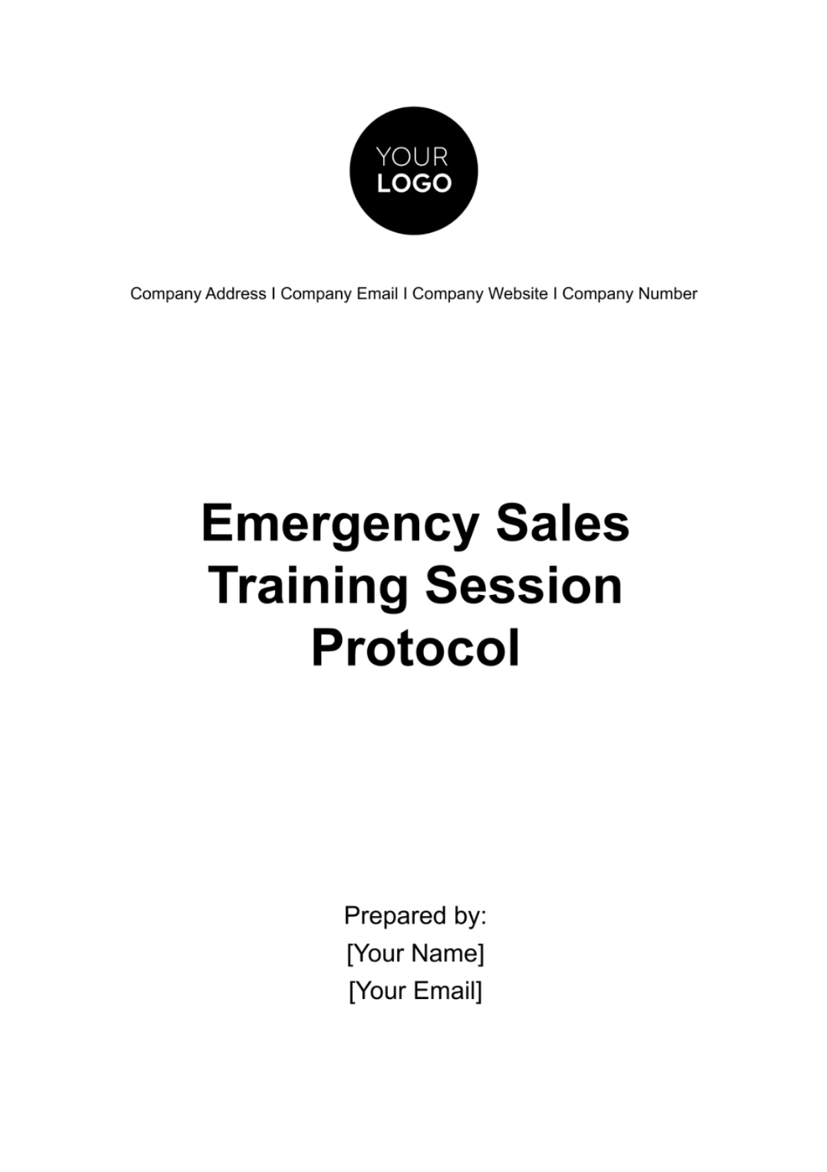 Emergency Sales Training Sessions Protocol Template - Edit Online & Download