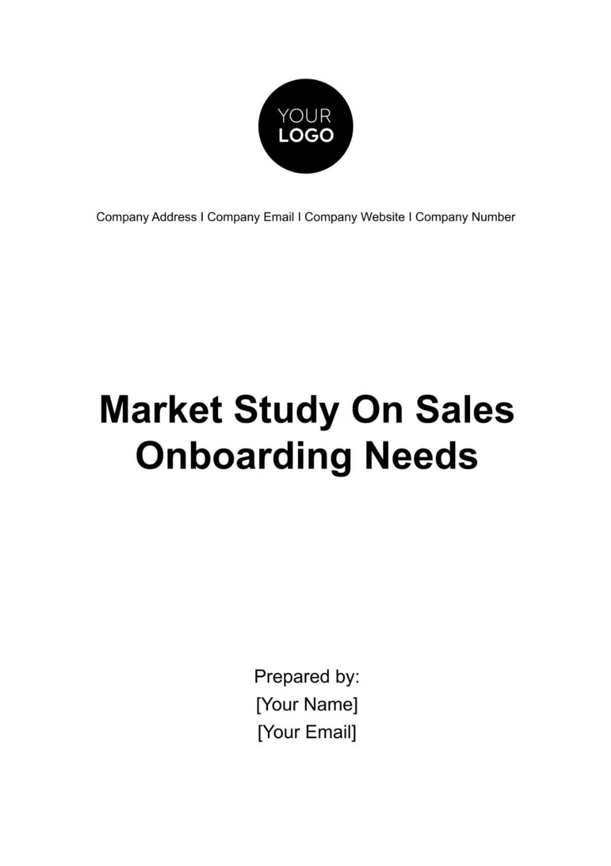 Market Study on Sales Onboarding Needs Template - Edit Online & Download