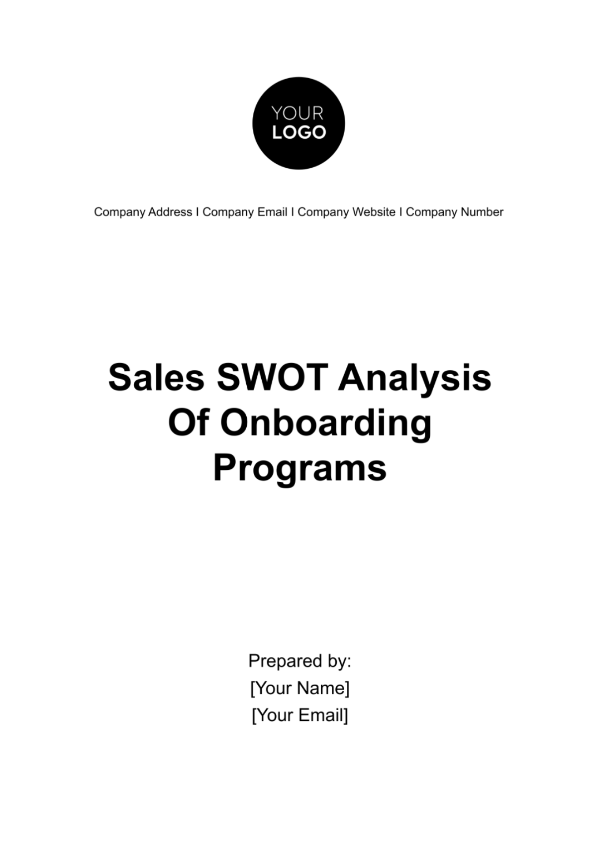 Sales SWOT Analysis of Onboarding Programs Template - Edit Online & Download