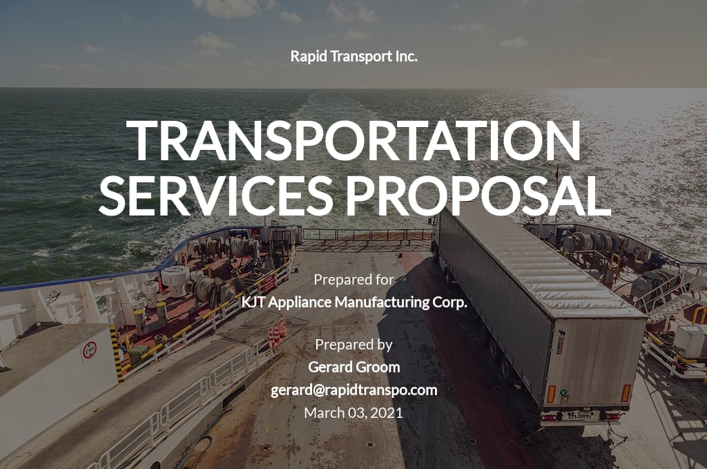 Business Plan Template For Transportation Service prntbl