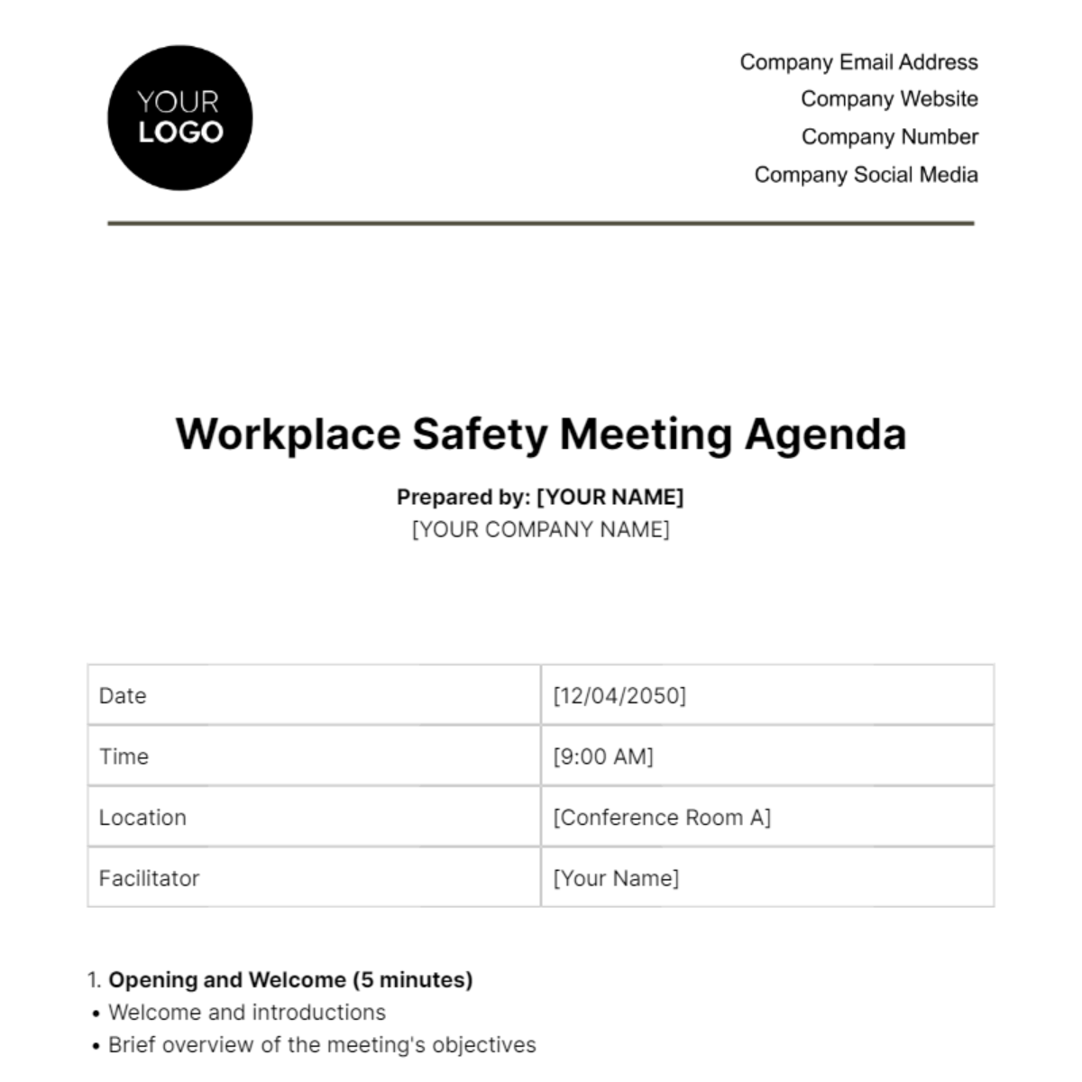 Workplace Safety Survey Template - Edit Online & Download Example ...