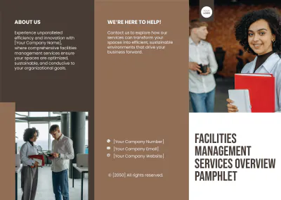 Free Facilities Management Services Overview Pamphlet Template to Edit Online