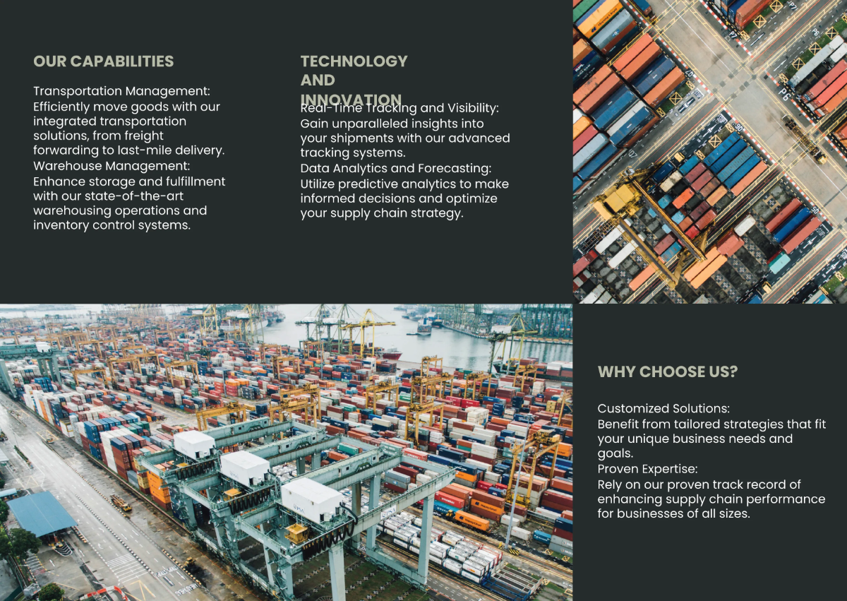 Free Logistics and Distribution Network Pamphlet Template to Edit Online