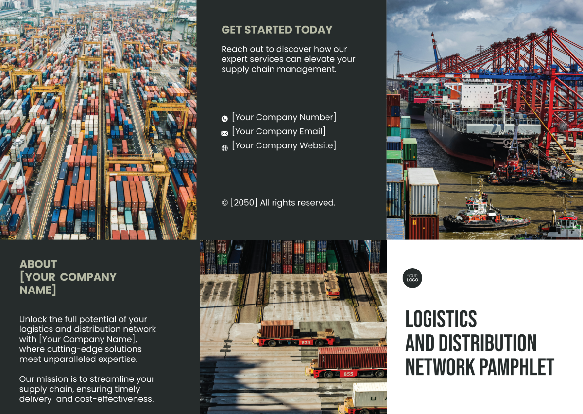 Logistics and Distribution Network Pamphlet Template