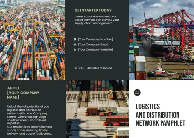 Free Logistics and Distribution Network Pamphlet Template to Edit Online