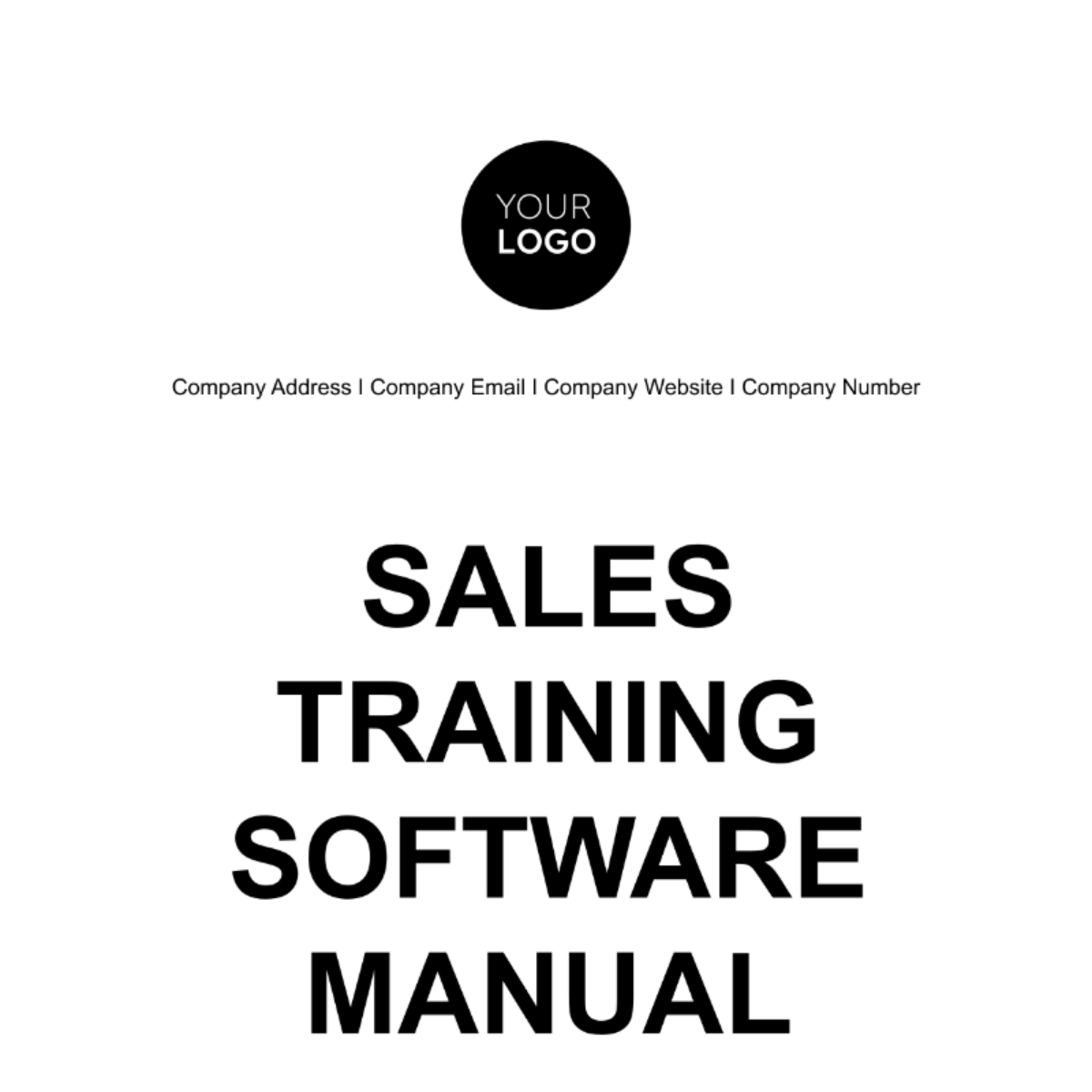 Sales Training Software Manual Template