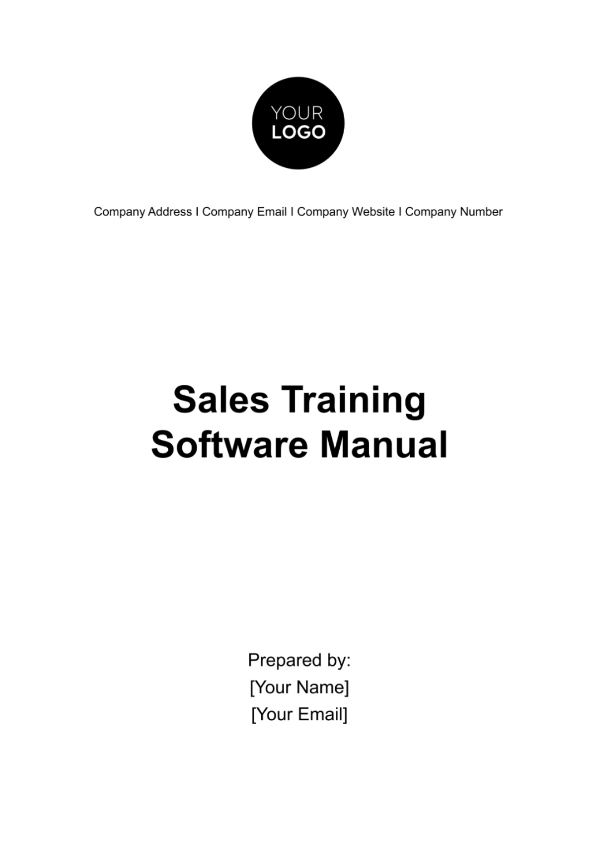 Sales Training Software Manual Template - Edit Online & Download